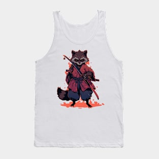 raccoon samurai Tank Top